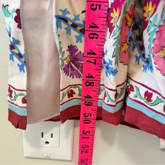 Zara Silky Floral Long Kimono Dress - Picture 8 of 9